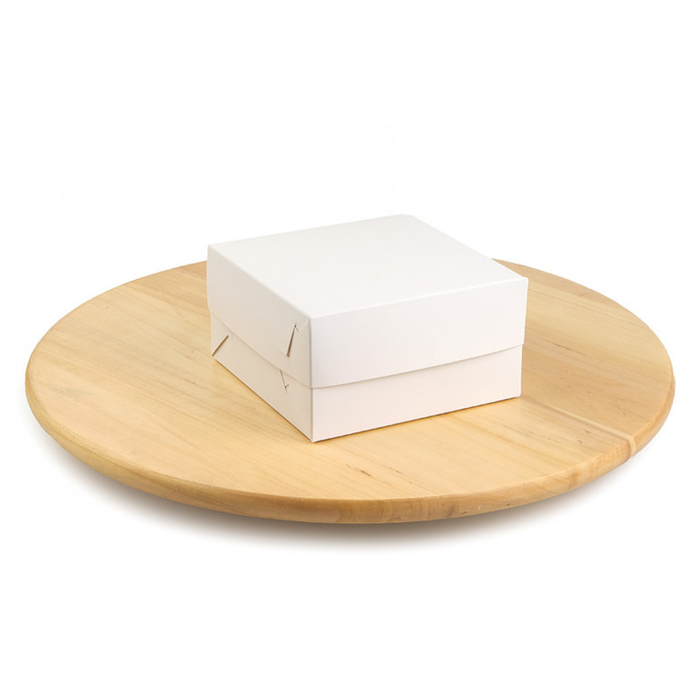 Коробка без ВІКНА для Бенто торта та десертів цільнокроєна, Біла, 130х130х70 мм