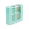 Коробка для зефира и десертов с окном и разделителем, ТИФФАНИ, 200х200х60 мм, лам/к
