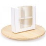 Коробка для зефира и десертов с окном и разделителем, БЕЛАЯ, 200х200х60 мм, лам/к