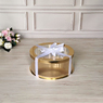 Коробка тубус d300, h60 GOLD з прозорою кришкою