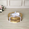 Коробка тубус d250, h60 GOLD з прозорою кришкою
