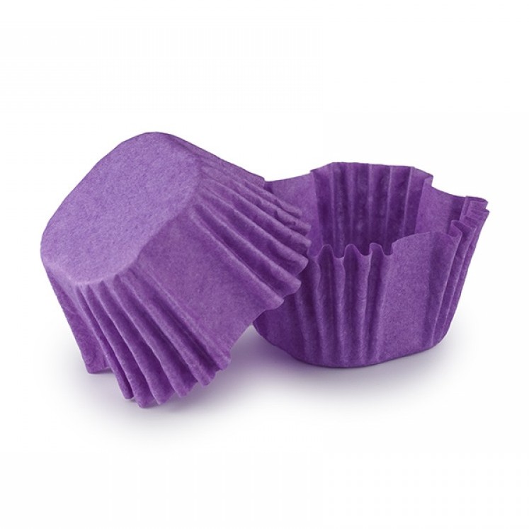 Паперова форма для цукерок та кейк-попсів (27х27х22 мм), фіолетова, 12 шт/уп