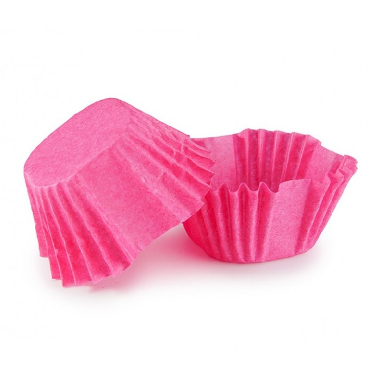 Паперова форма для цукерок та кейк-попсів (27х27х22 мм), рожева, 12 шт/уп