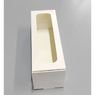Коробка для макаронс с окном белая 170х55х55 мм, мел/к