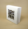 Коробка для кексов 9 шт. 260х260х90 с окном, белая, м/г.