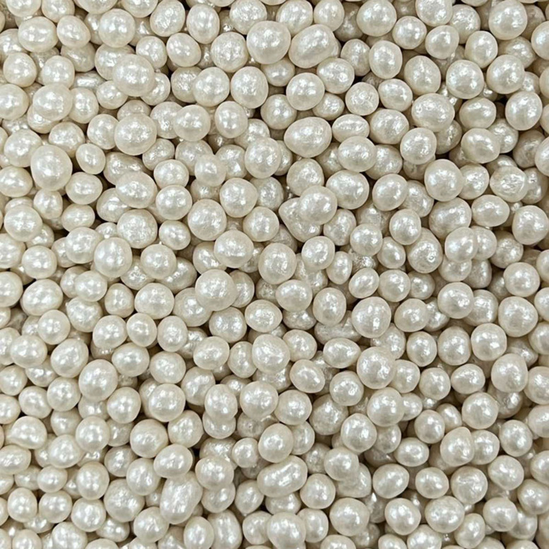 Рисові кульки Білі перламутрові D5мм, 100г, ТМ Slado