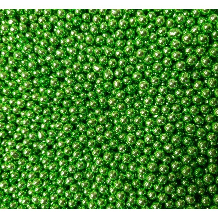 Цукрові кульки Зелені металлік, 5 мм, Buratti, 50г