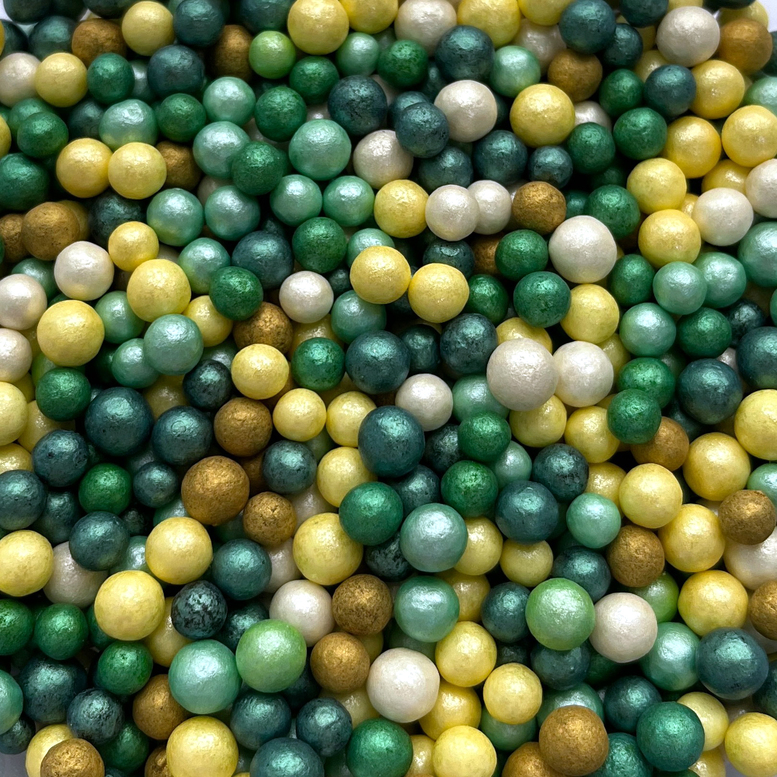 Кульки перламутрові d 5мм, Асорті №2 (зелене), 50г, ТМ Украса