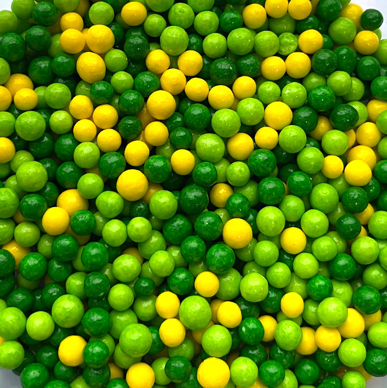 Кульки глянцеві d 5мм, Асорті №5 (зелене), 50г, ТМ Украса