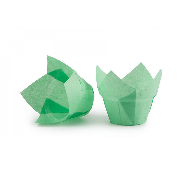 Паперова форма для кексів ЛОТОС зелена, 1шт