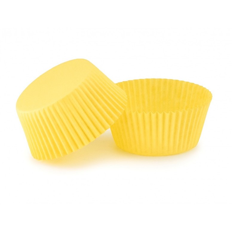 Паперова форма для кексів (55х35) жовта, 18шт/уп