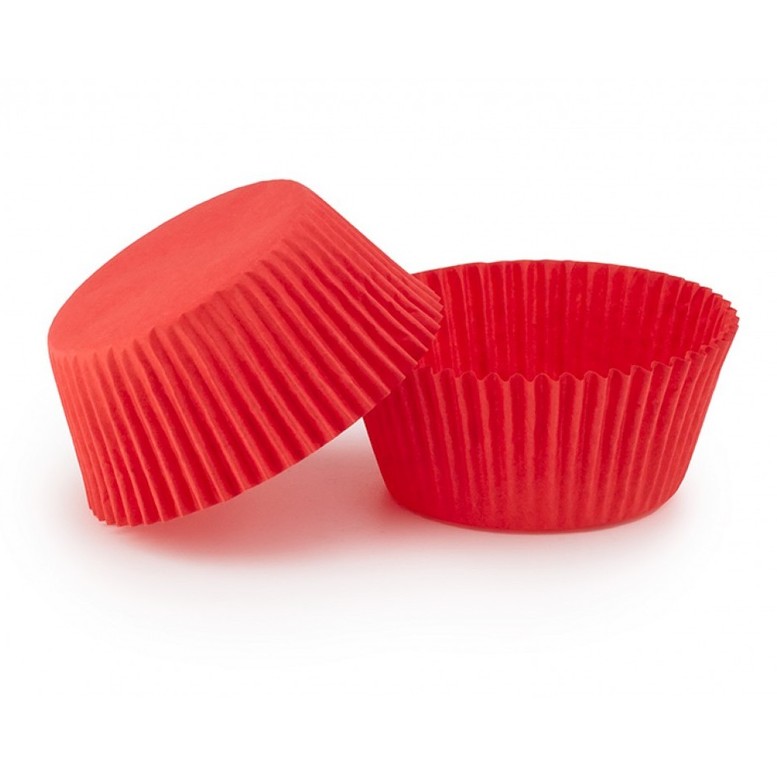 Паперова форма для кексів (50х30) червона, 25шт/уп