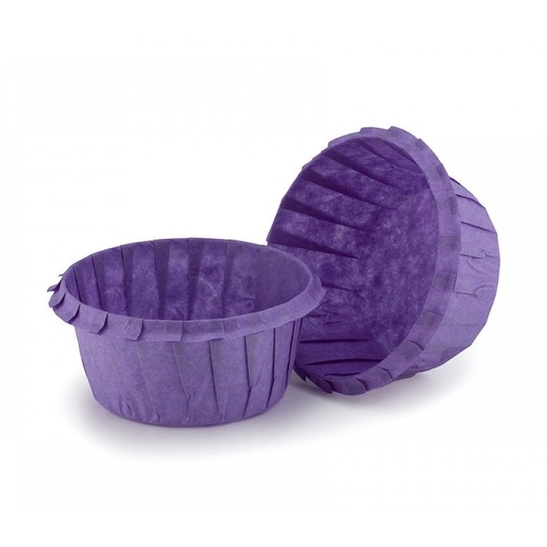 Паперова форма для кексів з посиленим бортиком 55*35, фіолетова, 1шт