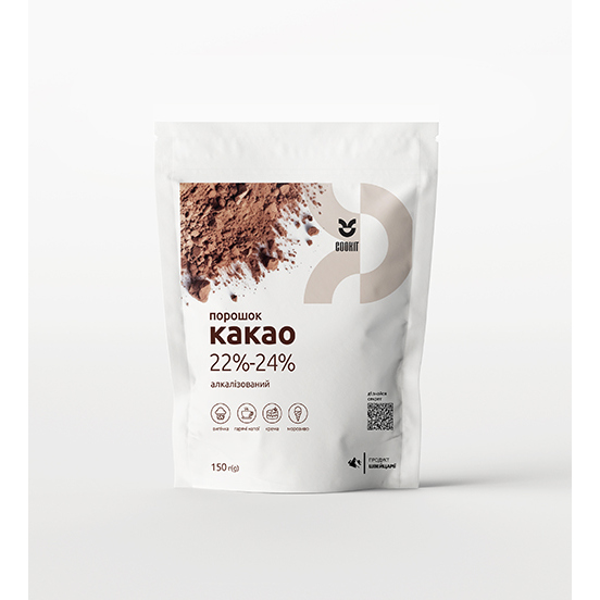 Какао-порошок алкалізований 22-24%, 150 г