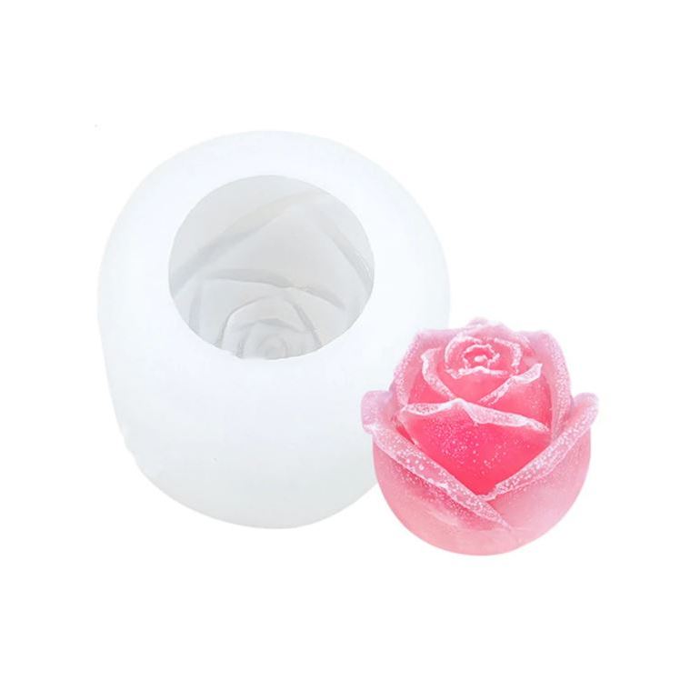 Молд силиконовый "Роза 3Д", маленький 2 см
