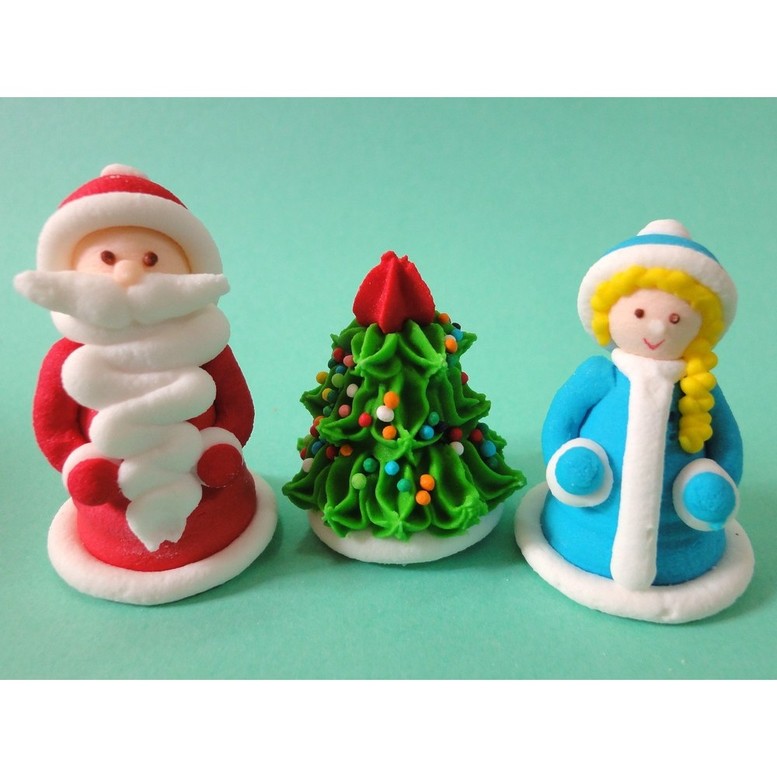 Набор сахарных украшений "Дед Мороз и Снегурочка"