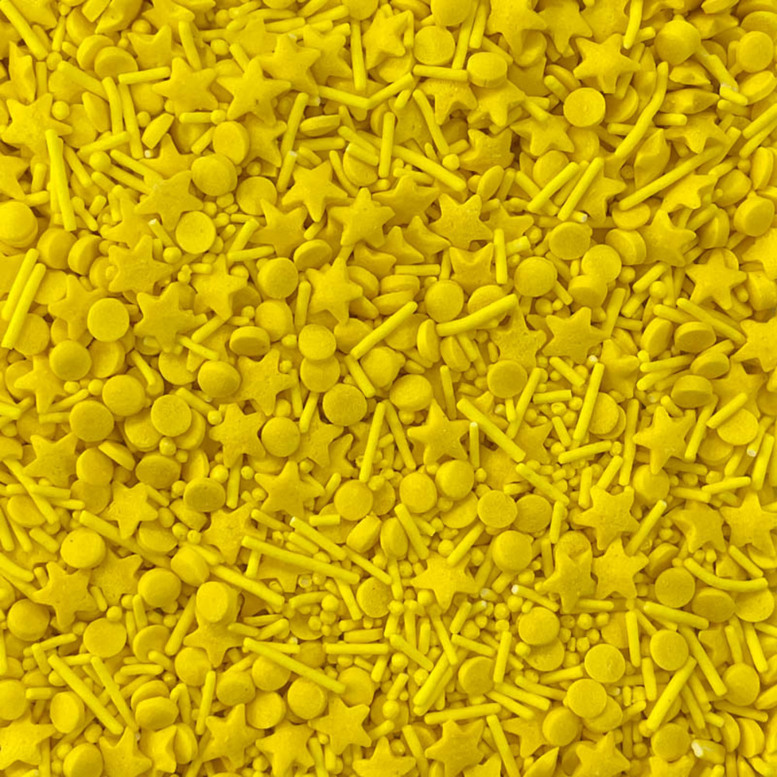 Посипка фігурна мікс жовтий, 100г, ТМ Slado